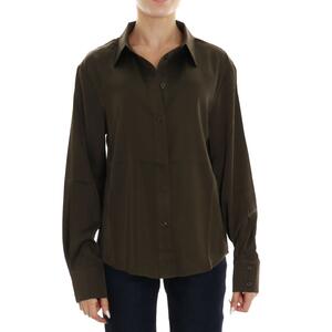 CAMICIA SATIN MARRONE